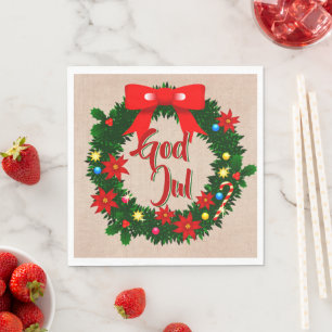 Swedish God julservett Luncheon Napkins