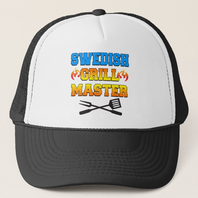 Swedish Grill Master Trucker Hat (Front)
