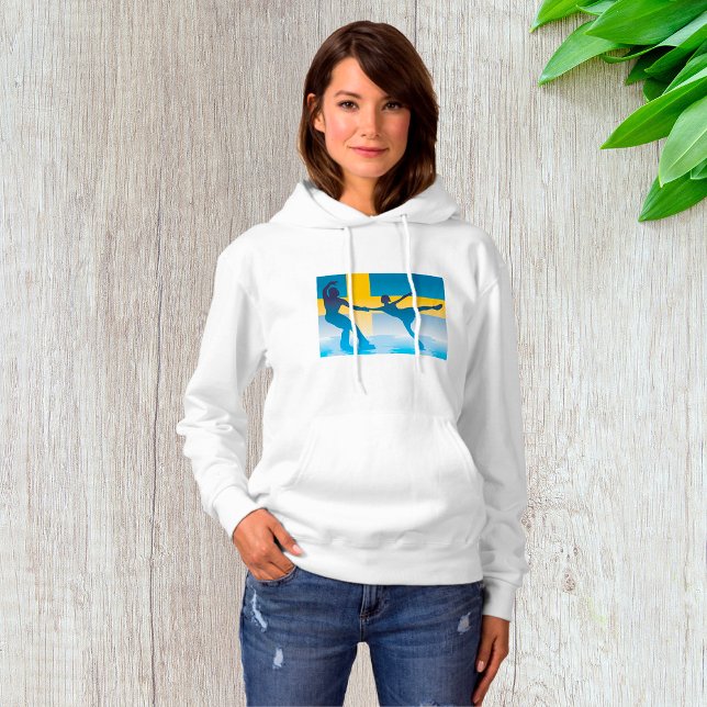 Swedish Ice Skating Duo Silhouette Hoodie (Creator Uploaded)