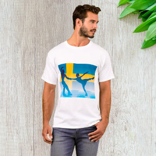 Swedish Ice Skating Duo Silhouette T-Shirt