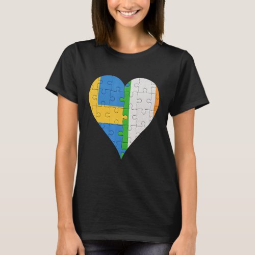 Swedish Irish Flag Heart 1 T_Shirt