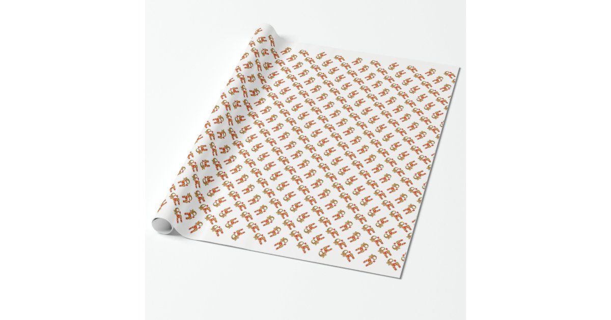 Swedish Jul Bok Traditional Scandinavian Folk Art Wrapping Paper Zazzle