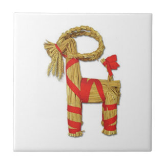 Swedish Julbock Christmas Straw Goat Tile