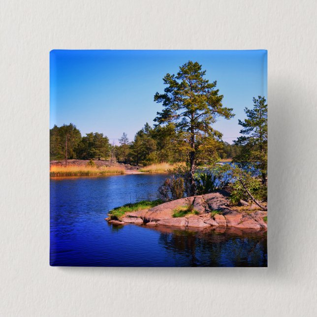 swedish  landscap, photo button (Front)