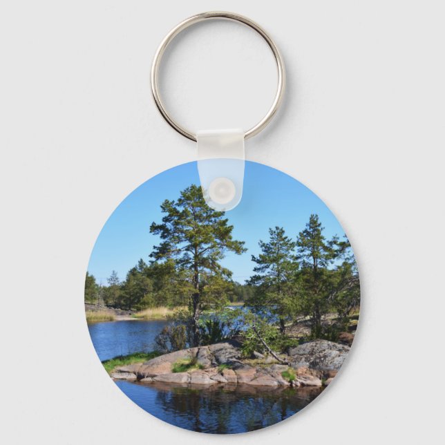 Swedish landskap keychain (Front)