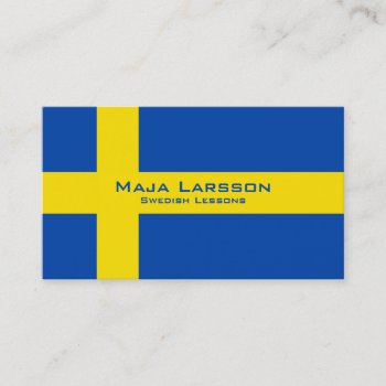 Swedish Lessons / Swedish Teacher Business Card by superdazzle at Zazzle