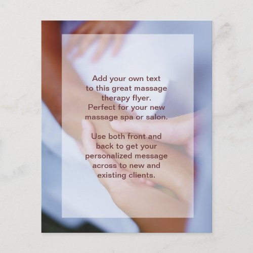 Swedish Massage Photo _ Arm and Hand Flyer