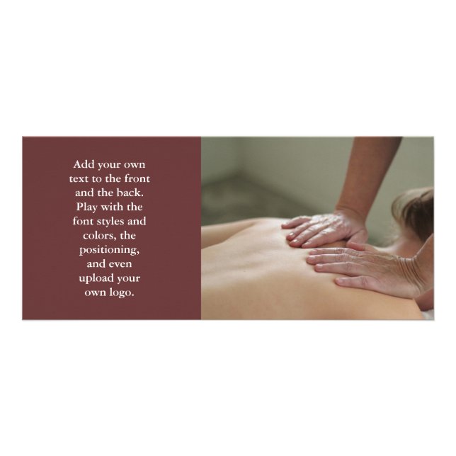 Swedish Massage Photo - Back Rack Card (Front)