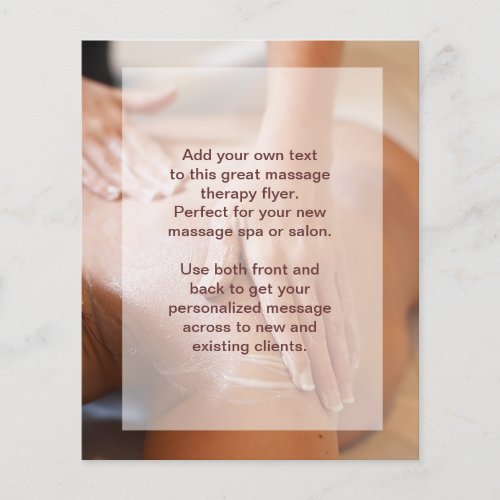 Swedish Massage Photo Flyer