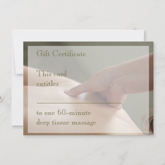 Swedish Massage Photo - Thumb -  Gift Certificate (Front)