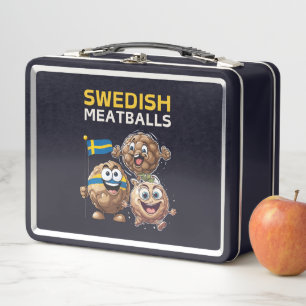 Swedish Meatballs Metal Lunch Box