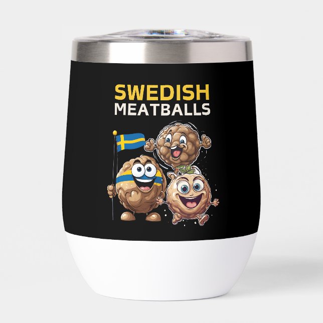 Swedish Meatballs Thermal Wine Tumbler (Front)