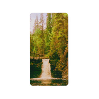 Swedish Moody Waterfall, Hälsingland, Sweden Label