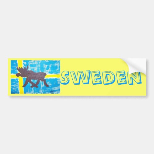 Swedish Moose Bumper Sticker