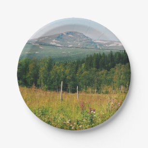 Swedish Mountain Landscape Paper Plates