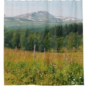 Swedish Mountain Landscape  Shower Curtain