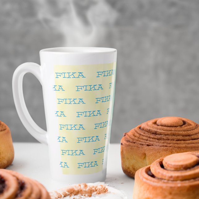 Swedish National Colors Fika Latte Mug (Creator Uploaded)