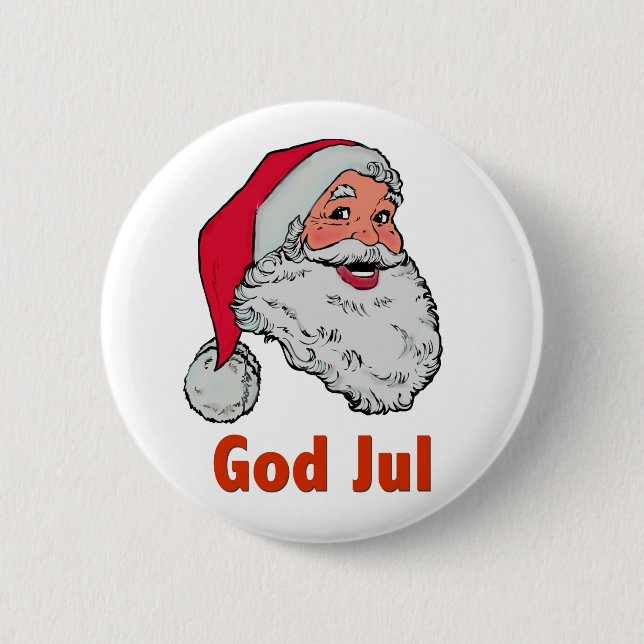 Swedish/Norwegian Santa Button (Front)