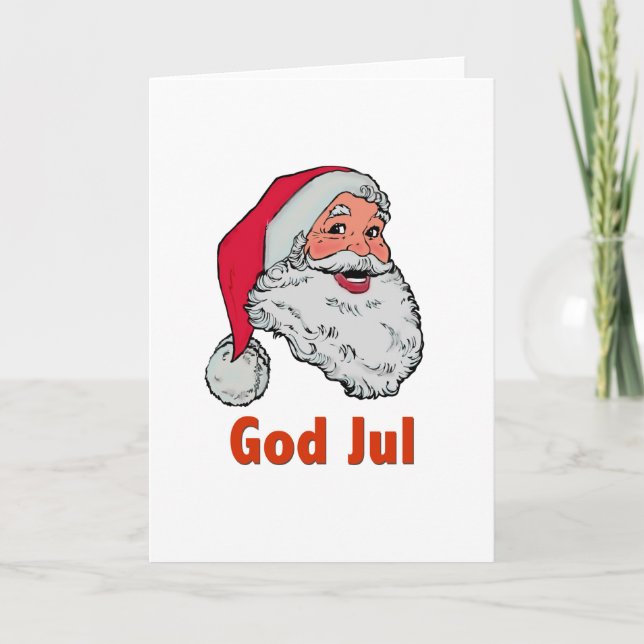 Swedish/Norwegian Santa Holiday Card (Front)
