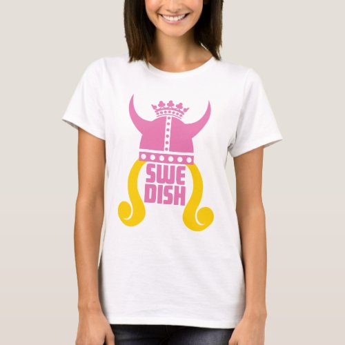 Swedish Princess Funny Ladies Ringer T_Shirt