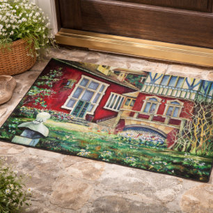 Swedish Red House Scandinavian Entryway Decor Doormat