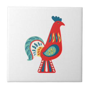 Swedish Rooster Ceramic Tile