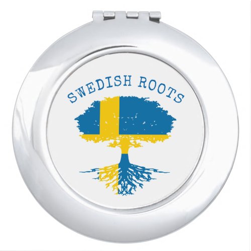 Swedish Roots Flag Compact Mirror