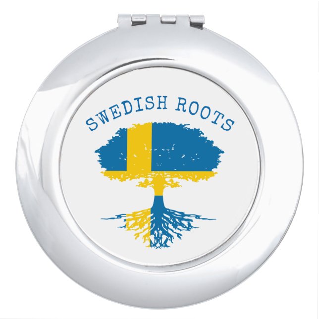 Swedish Roots Flag Compact Mirror (Front)