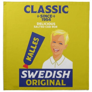 Swedish smörgåskaviar Fish Kaviar Cloth Napkin