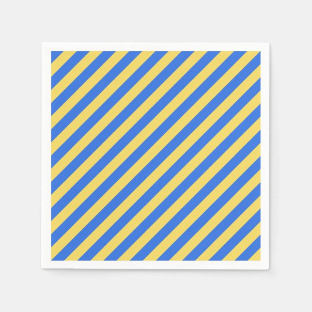 Swedish stripes in blue and yellow napkins (Front)