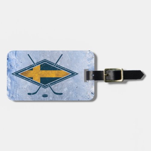 Swedish Sverige Ice Hockey Luggage Tag