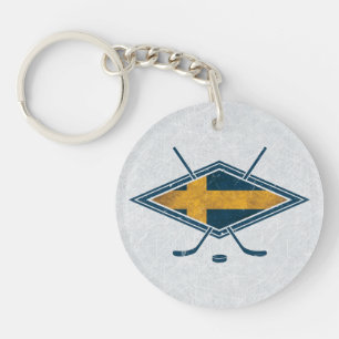 Swedish Sverige Ice Hockey Sweden Keychain