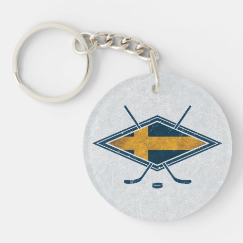 Swedish Sverige Ice Hockey Sweden Keychain