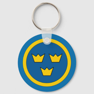 Swedish Three Crowns Flygvapnet Keychain