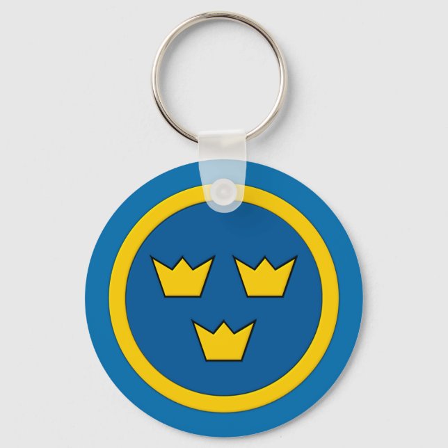 Swedish Three Crowns Flygvapnet Keychain (Front)
