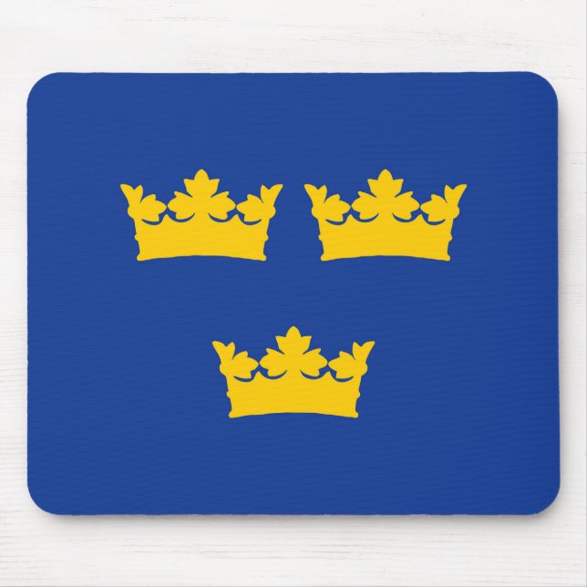 Swedish three crowns, tre kronor mouse pad (Front)