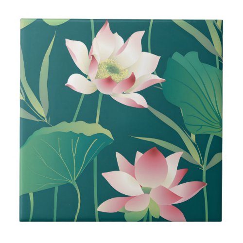 swedish tiles Traditional lotus