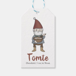Swedish Tomte Gnome Definition Gift Tags