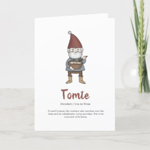 Swedish Tomte Gnome Definition Holiday Card