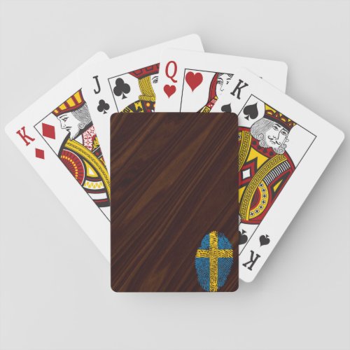 Swedish touch fingerprint flag poker cards