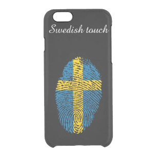Swedish touch fingerprint flag clear iPhone 6/6S case