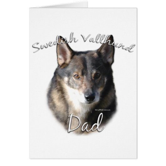 Swedish Vallhund Dad 2 Cards (Front)