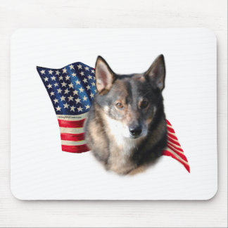 Swedish Vallhund Flag Mouse Pad