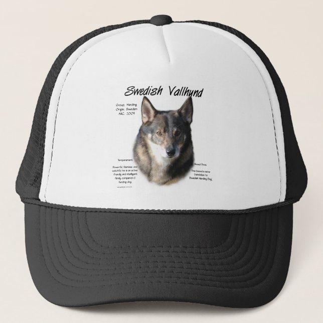 Swedish Vallhund History  Trucker Hat (Front)