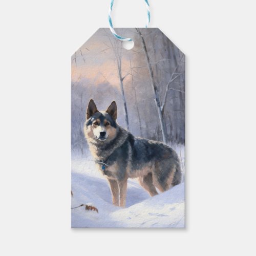 Swedish Vallhund Let It Snow Christmas  Gift Tags