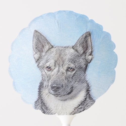 Swedish Vallhund Painting _ Cute Original Dog Art Balloon