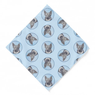 Swedish Vallhund Painting Cute Original Dog Art Bandana