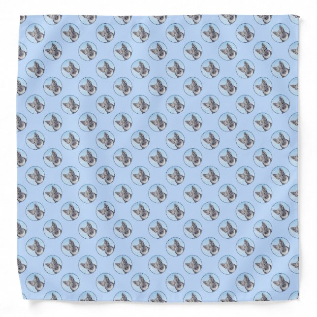 Swedish Vallhund Painting - Cute Original Dog Art Bandana (Front)
