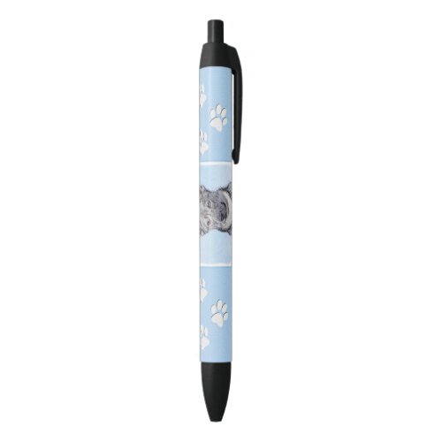 Swedish Vallhund Painting _ Cute Original Dog Art Black Ink Pen