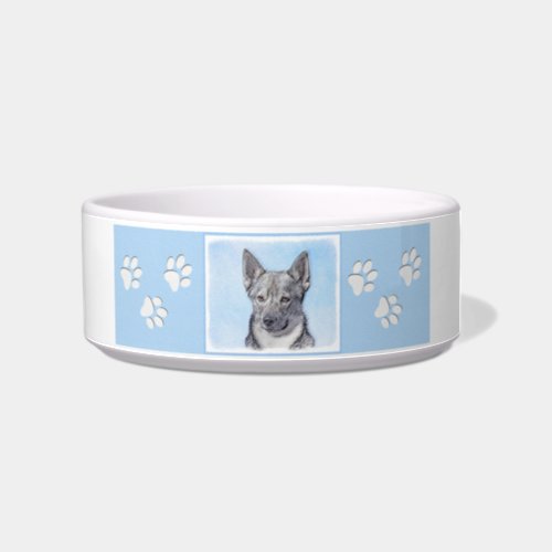 Swedish Vallhund Painting _ Cute Original Dog Art Bowl